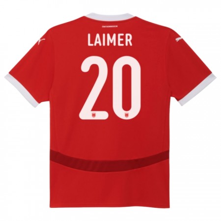 Österrike Konrad Laimer 20 Fotbollströjor Hemma tröja EURO 2024 Kortärmad